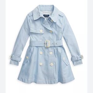 NWT Polo Ralph Lauren Girls Trench Coat Classic Preppy Holiday Special Occasion